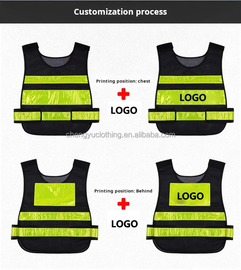 Reflective Traffic Safety Vest Fishing Road Safety Workwear Mesh Breathable Sports Competition Vest