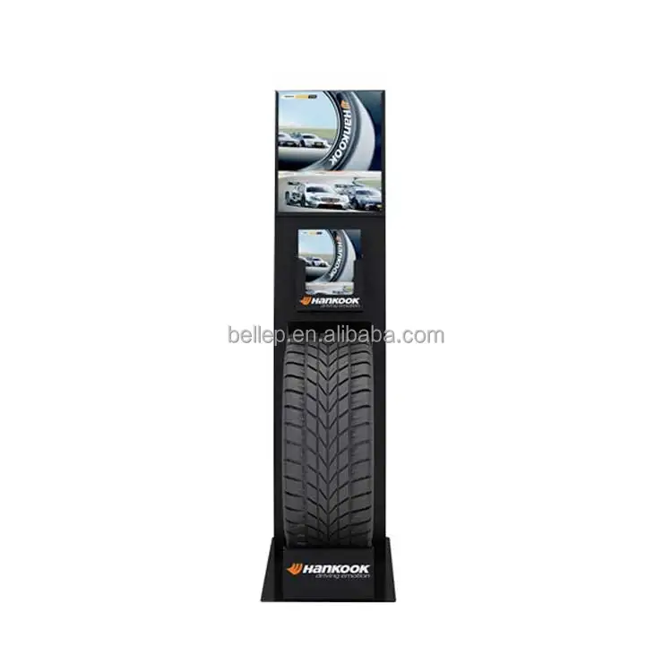 Trade Show Wheel Racks Freestanding Single Tire Stand Car Wheel Rim Display Rack for Trade ...