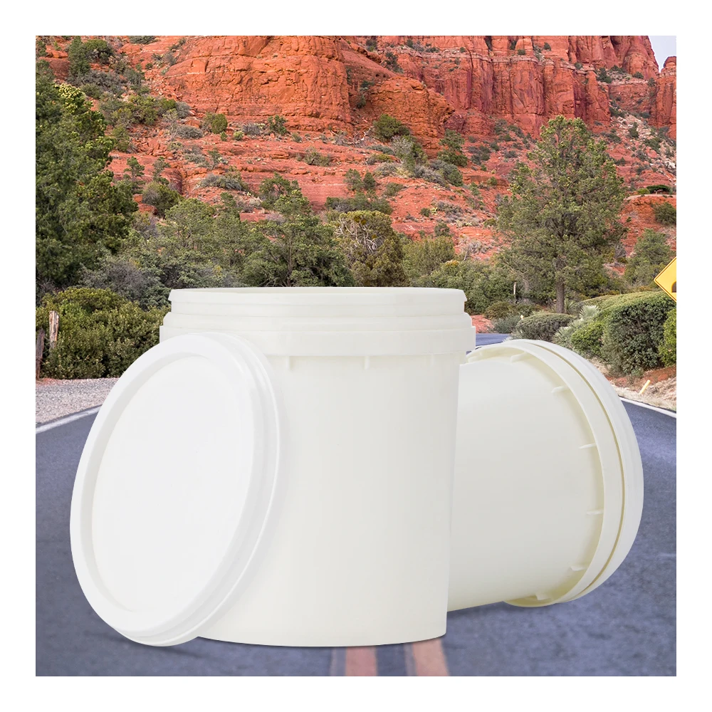 Whole Seller-1 LT white round plastic bucket with small mouth wih