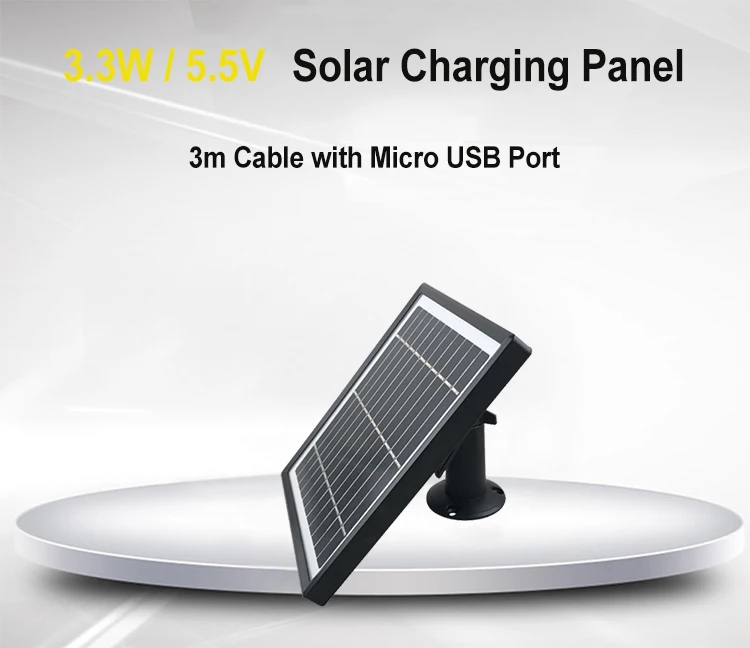 3.3W Small Solar Charging Panel for CCTV Cameras Micro USB Interface Product Mobile Phones Power Banks Small Fans