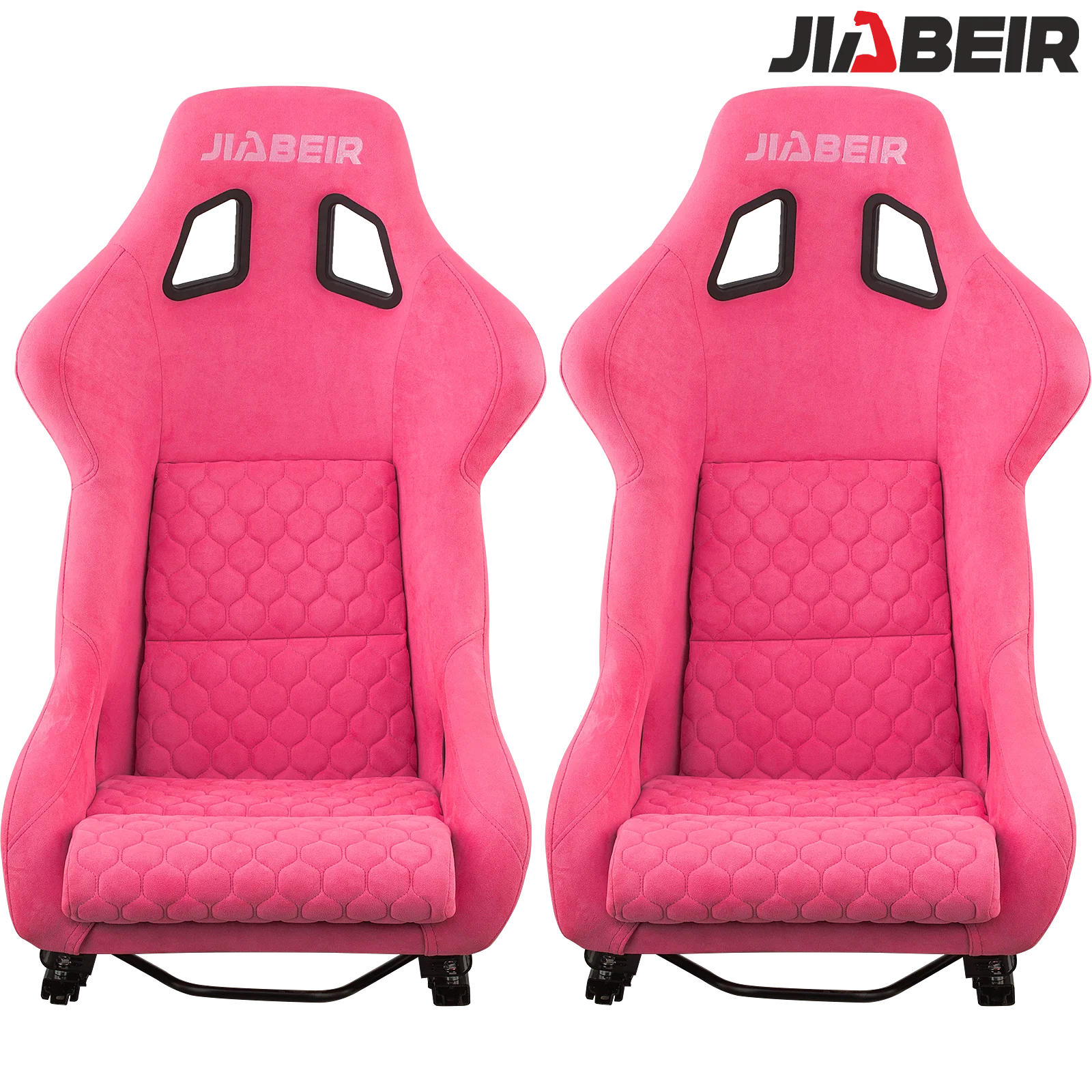 Jbr1097 Pink Suede Alcantara Fiberglass Back For Car Use Racing Seats 