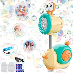EPT New Product Party Automatic Bubble Blower Toys Cartoon Snail Shape Battery Operated 20 Hole Bubble Machine Toys