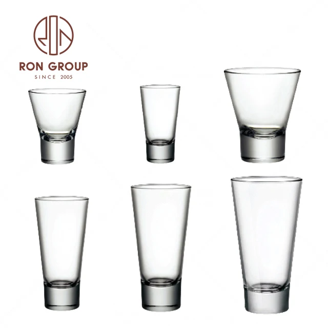 Custom Logo Full Size Double Wall Clear Beer Juice Wine Glassware Unbreakable Tumbler Water Cup Drinking Glasses for Wedding