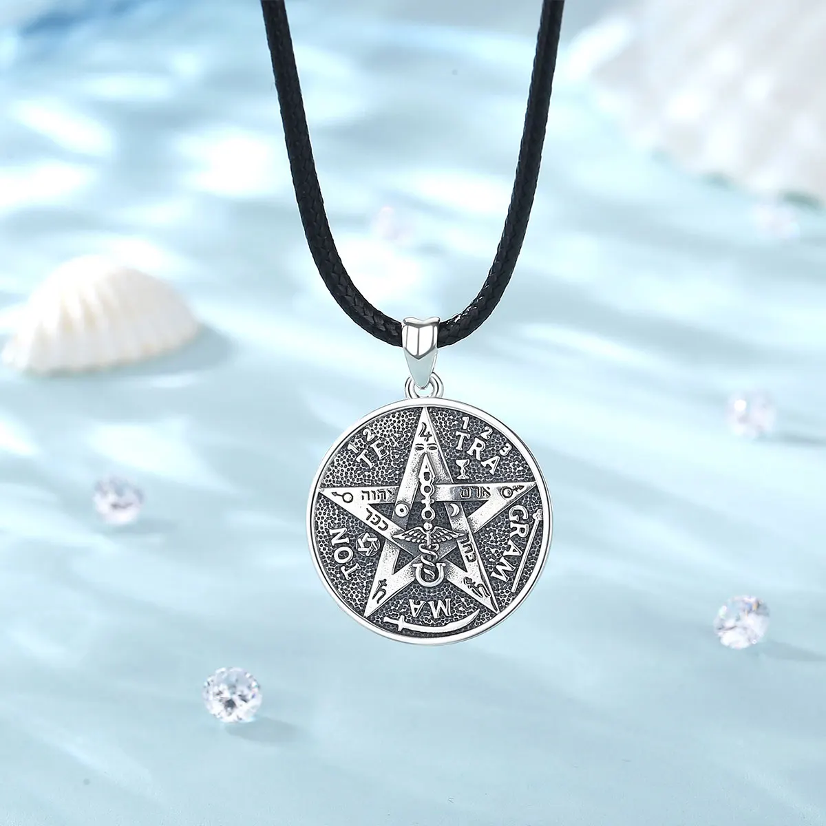 JERWLI Hekate Halskette 925 Sterling Silber Triple Goddess Anhänger Hexen Triple Moon Halsketten Pagan Hexen Schmuck Geschenke Für Frauen Damen