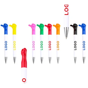 New Product Ideas Creative Cartoon Thumb Ballpoint Pen with Customized Logo Printed Plastic for Advertising Promotion Gift