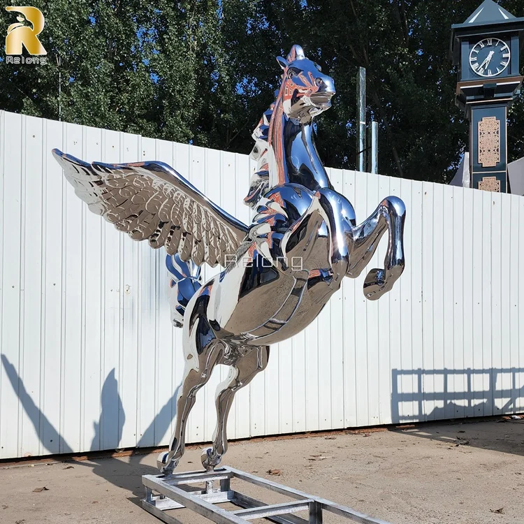 Set Di 3 Statue Metalliche A Forma Di Cavallo Per Giardino, Decorazione Da Esterno Con Paletto, Dimensioni Variabili 35.8 X 24-29 Cm - 4