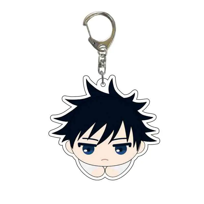 Hequ Jujutsu Kaisen Keychains, Japan Anime Jujutsu Kaisen Transparent Acrylic Key Chain with 5 Pendants Collectible Key Ring, Adult Unisex, Size