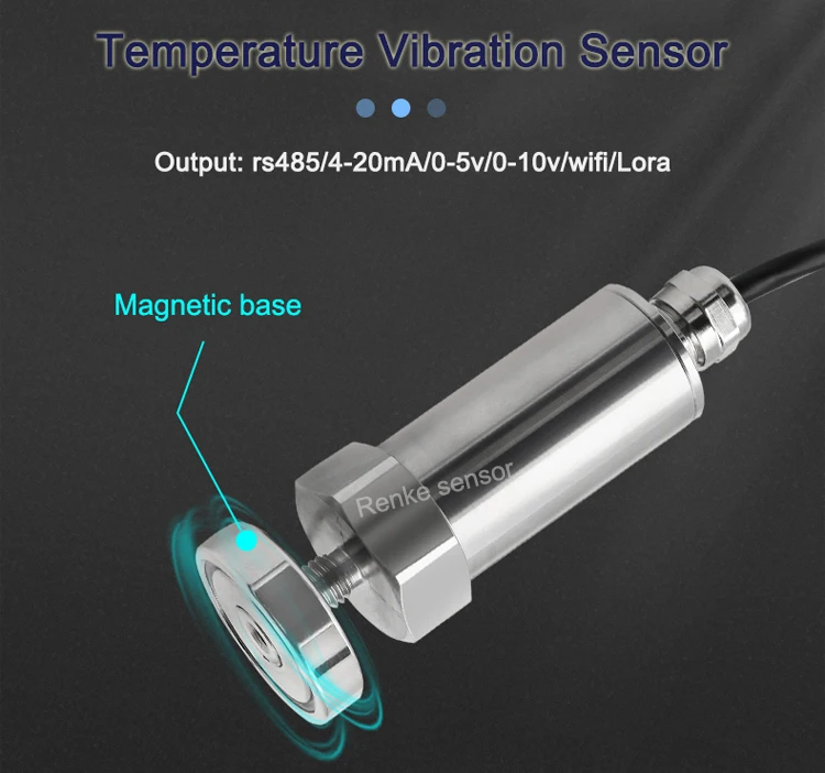 Renke Wireless Sensors Industrial Integrated Accelerometer Vibration Sensor of Engine Wifi