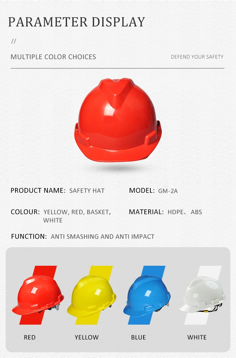 Personal Protective Equipment Safety Helmet Hard Hats Construction