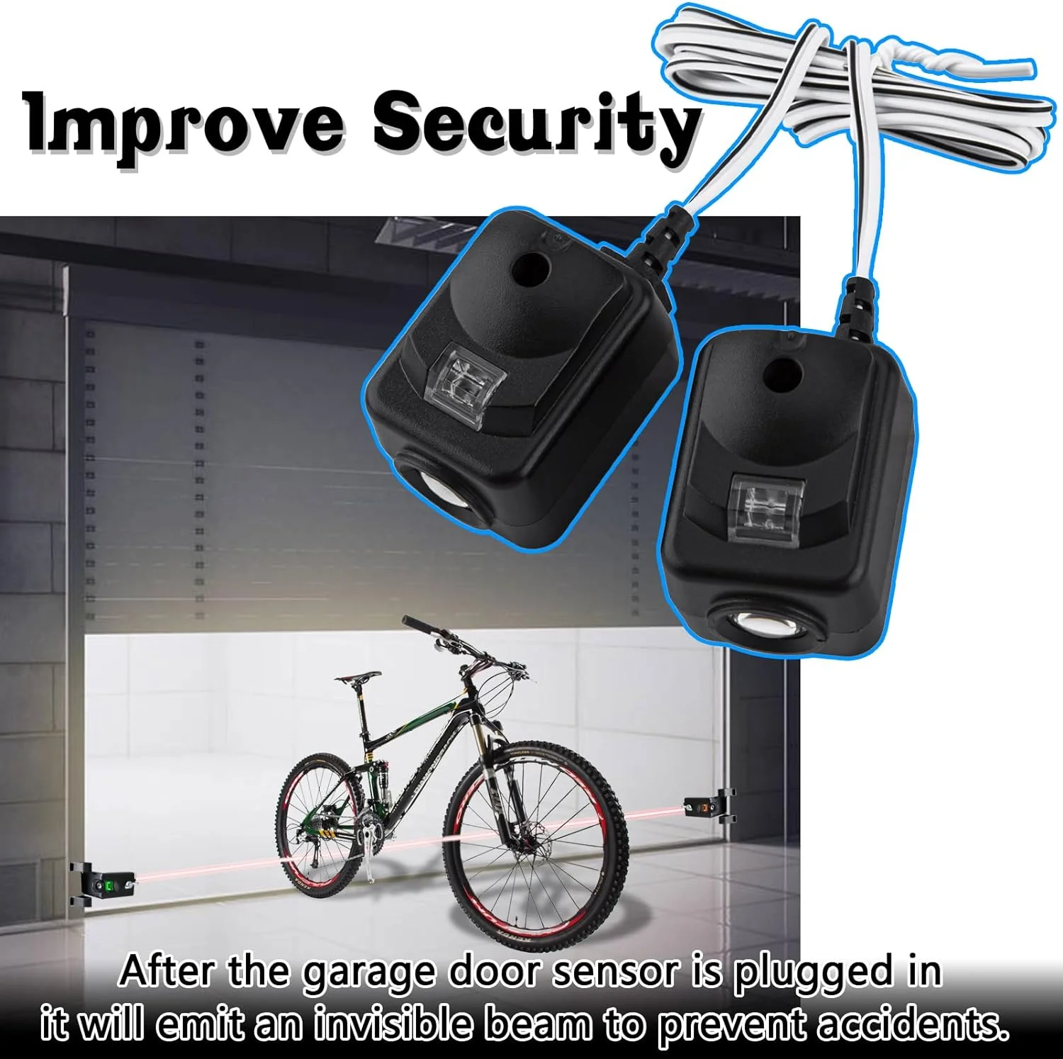 For 820CB 41A5034 Garage Door Opener Safety Sensor Beam Eyes ...