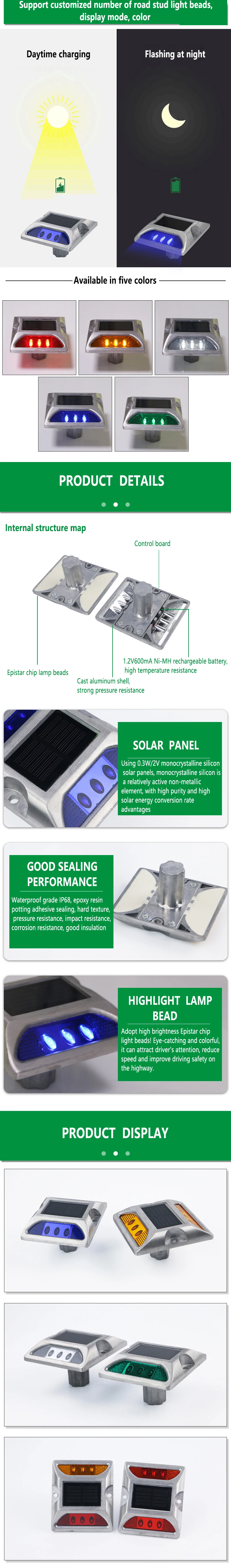 6 Screws Aluminum Flashing Led Embedded Cat Eye Wireless Underground