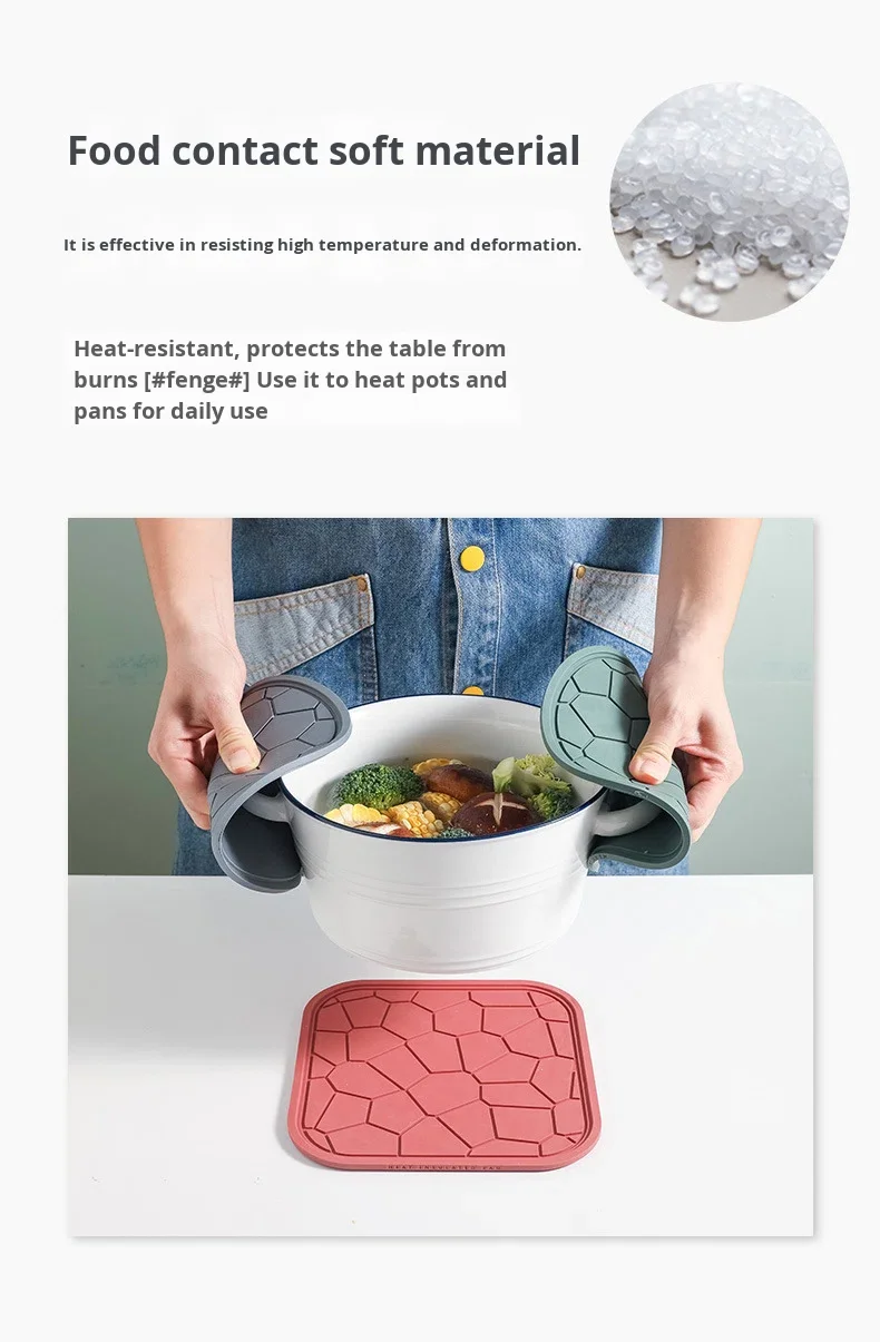 Modern Food-grade Silicone Multi-functional Round Table Mat Heat Resistant High-Temperature Resistant Anti-Slip Pot Mat factory