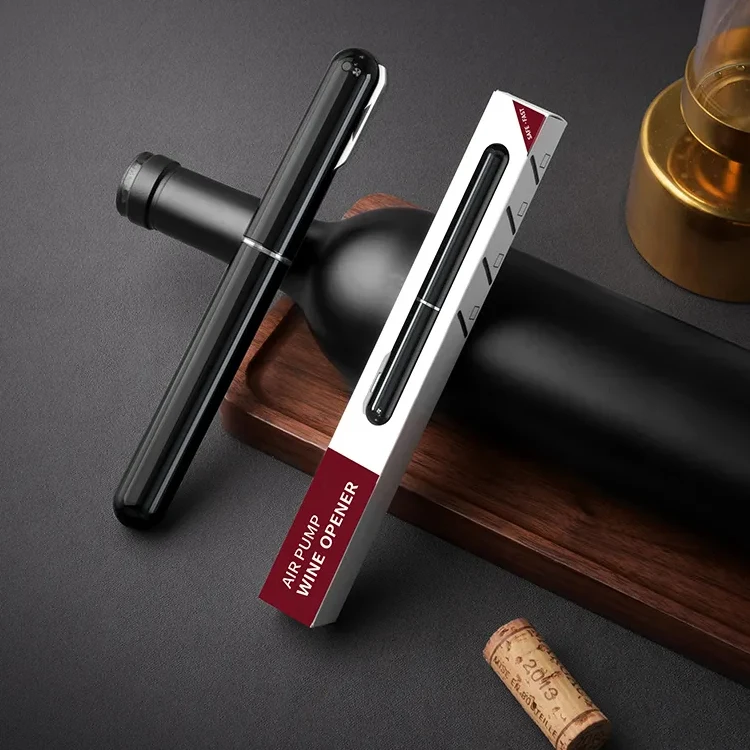 Top seller custom pen style bar accessories gifts air pump wine opener corkscrew wine bottle opener