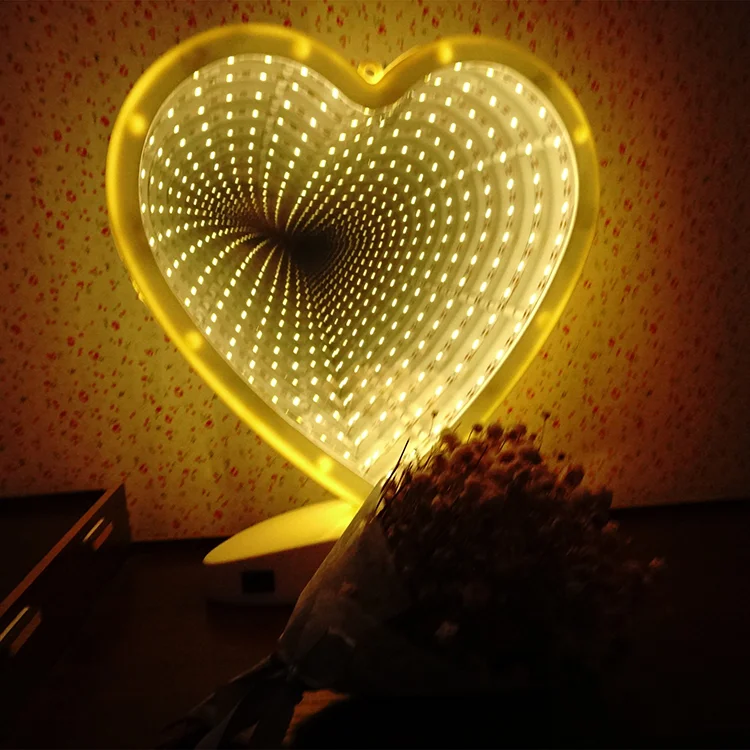 3D Infinity Mirror Lamp Tunnel Effect children bedroom night light