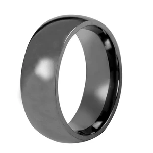 8mm Dome Style Men's Tungsten Wedding Ring Contemporary Rare Metal Grey Pure Tantalum Bands