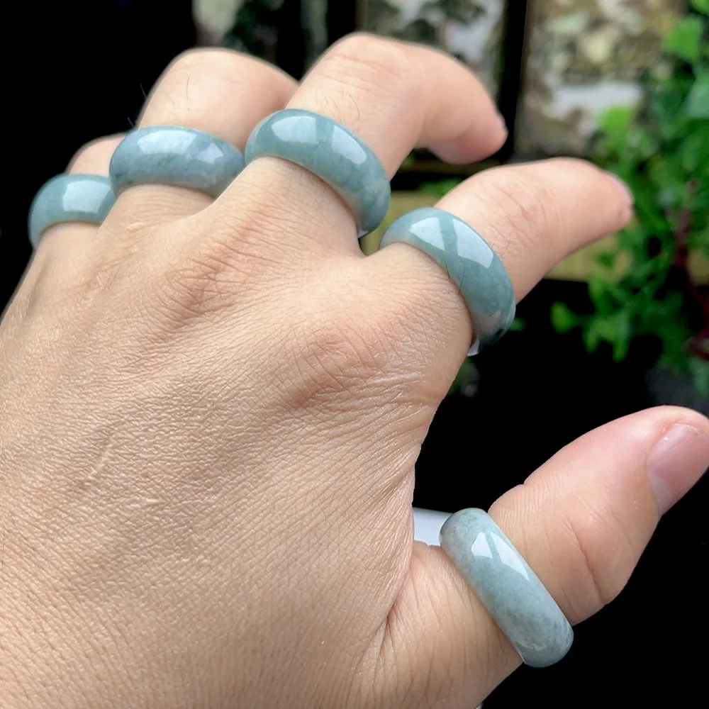Tire Version Jade Thumb Ring Genuine Type A Natural Emerald Jade