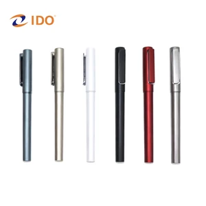Promotional Ball Pen Customized Logo Black White Slim Metal Ballpoint Pens with Custom logo Pen
