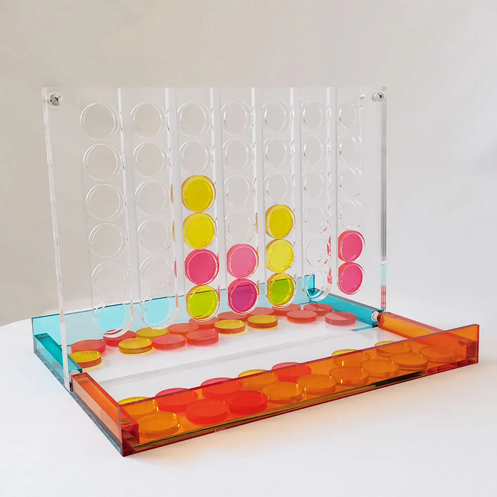 Пользовательский дизайн, акриловая настольная игра, различные цвета, Lucite 4 in a Row Game