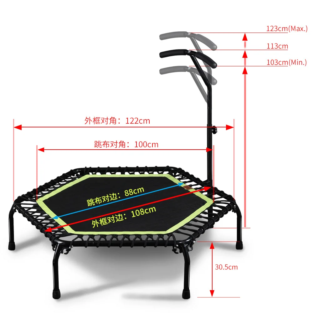l0092 durable trampoline fitness cheap jumping mini springs gymnastic indoor trampolines-10