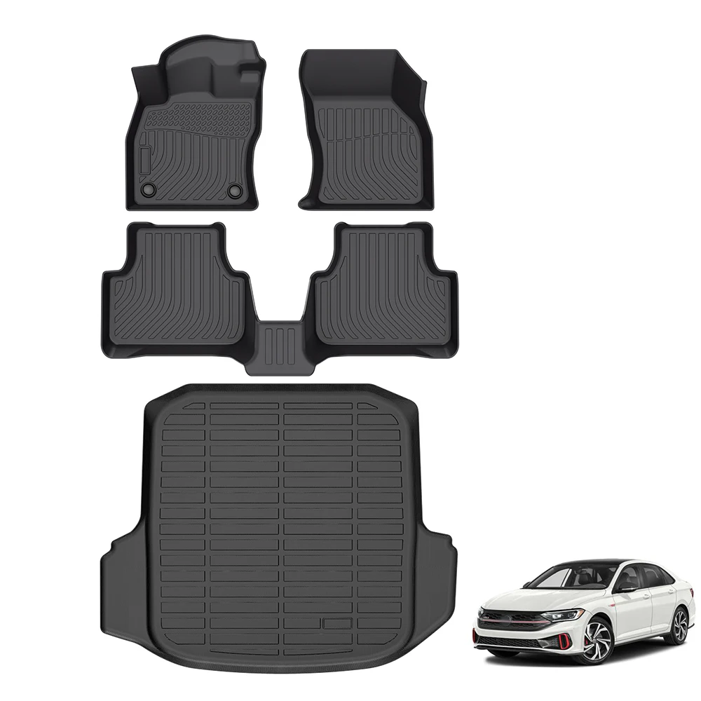 Car Interior Accessories 3D TPE Car Floor Mats Cargo Liner Carpet Car Mat for Volkswagen Jetta 2011-2018 2019-2024