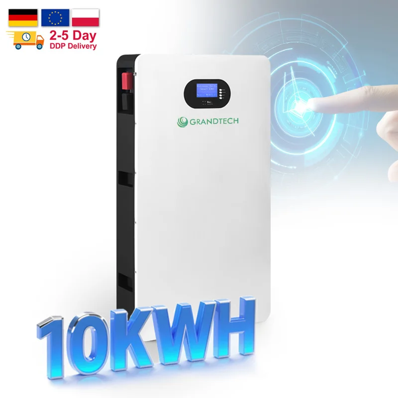 Grandtech EU-varastossa Kotien yhdistetyt litiumakkua 48 V 200 Ah 400 Ah 10 kWh 20 kWh LiFePO4 Power Wall Energian varastointi aurinkoakku