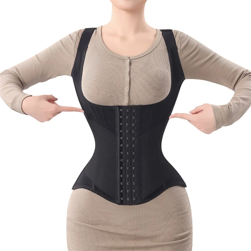 Women Full Body Double Belt Trimmer Wrap Girdle Corset Waist Trainer Shaper Tummy Control Shaperwear for Women supplier