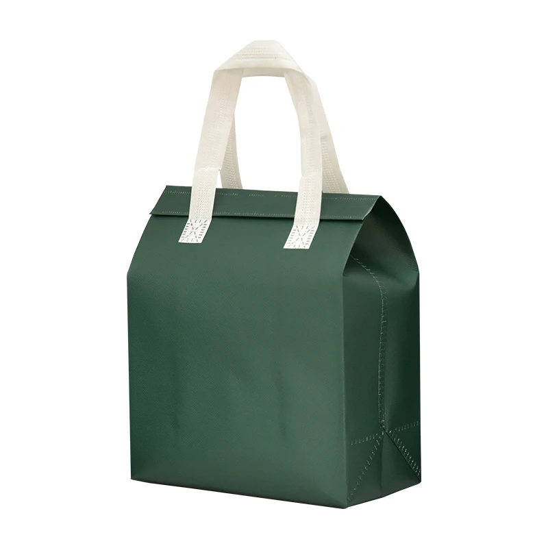 Non Woven Disposable Insulated Sandwich Bag Waterproof Personalized Cooler Lunch Bag Delivery Food Bag in Cooler