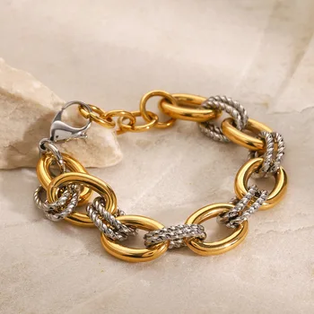Customized Fashion Jewelry Bracelet With Geometric Twisted Chain for Women