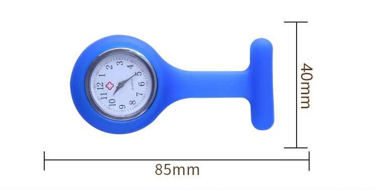 
 Оптовая продажа, карманные часы с клипсой для врачей и медсестер, Цветная брошь, силиконовые часы-брелок  