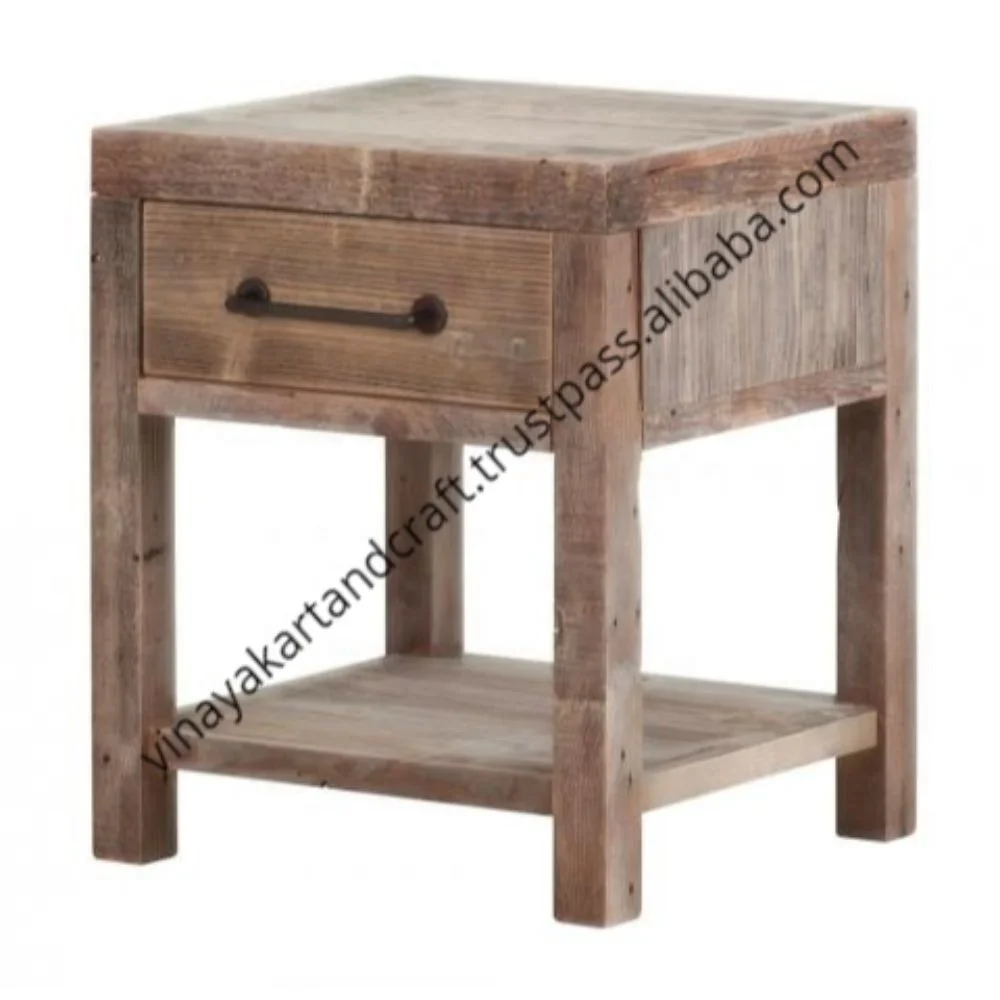 Vintage Industrial Furniture Jodhpur Style 1 Door 1 Drawer Bedside Table Nightstand Old Wood Nightstand Reclaimed Wood Furniture Buy 1 Drawer Old Reclaim Wooden Bedside Night Stand Industrial Small Bedside Storage