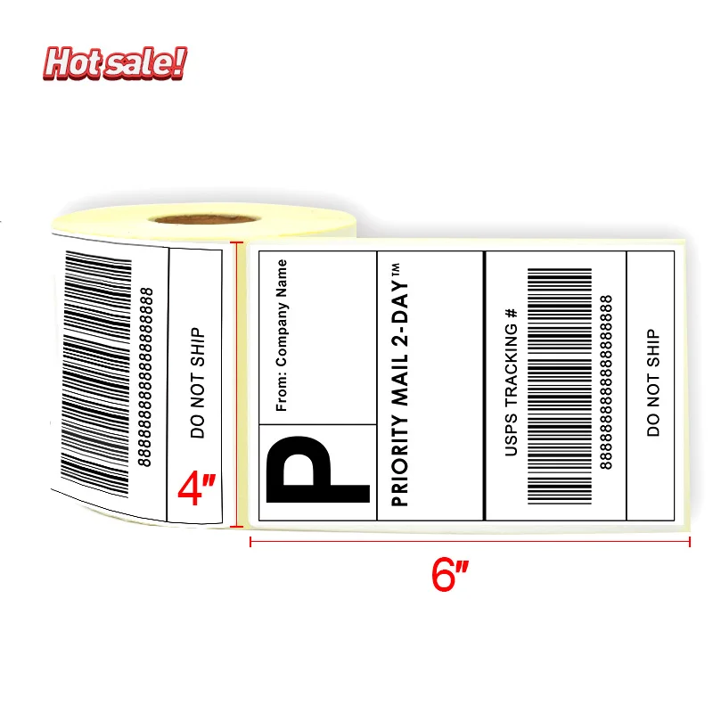 Sailing Shipping Labels 100Mm*150Mm  Roller 4X6 Inch Direct Thermal Labels
