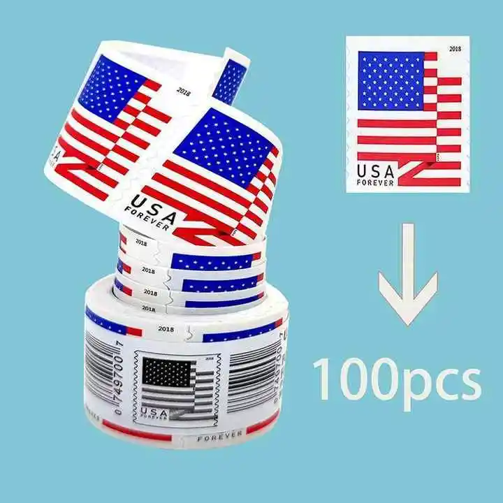 Usa Flag Logo Forever Postage Stamps Celebrate National Day And Mailing Sticker Buy Usa Flag