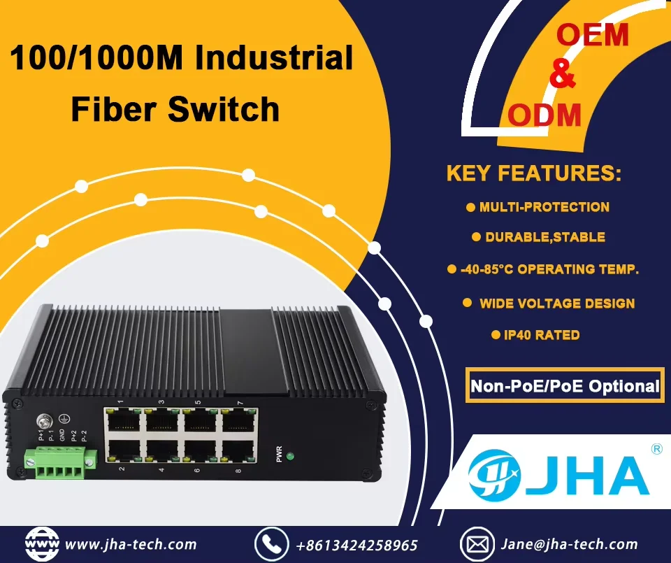 Single-Mode Simplex 6-port Unmanaged Industrial PoE Switch 4 10/100Base ...