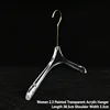 Cintre transparent en acrylique pointu pour femme, 2,3 cm