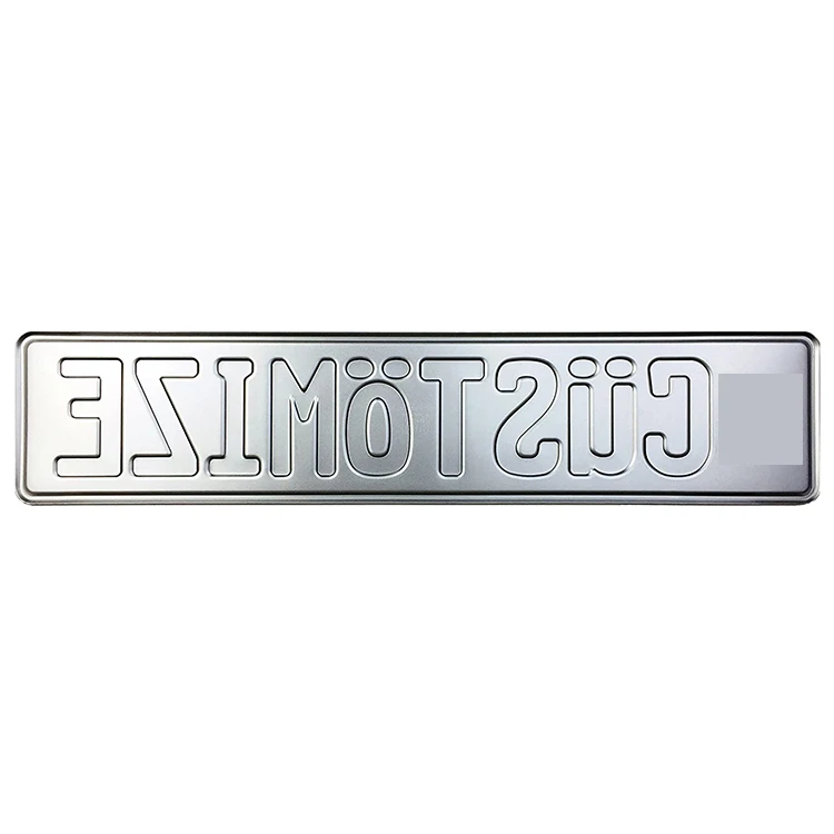 License Plates of Sweden Custom Embossed Blank Sublimation Car Aluminum License Plates