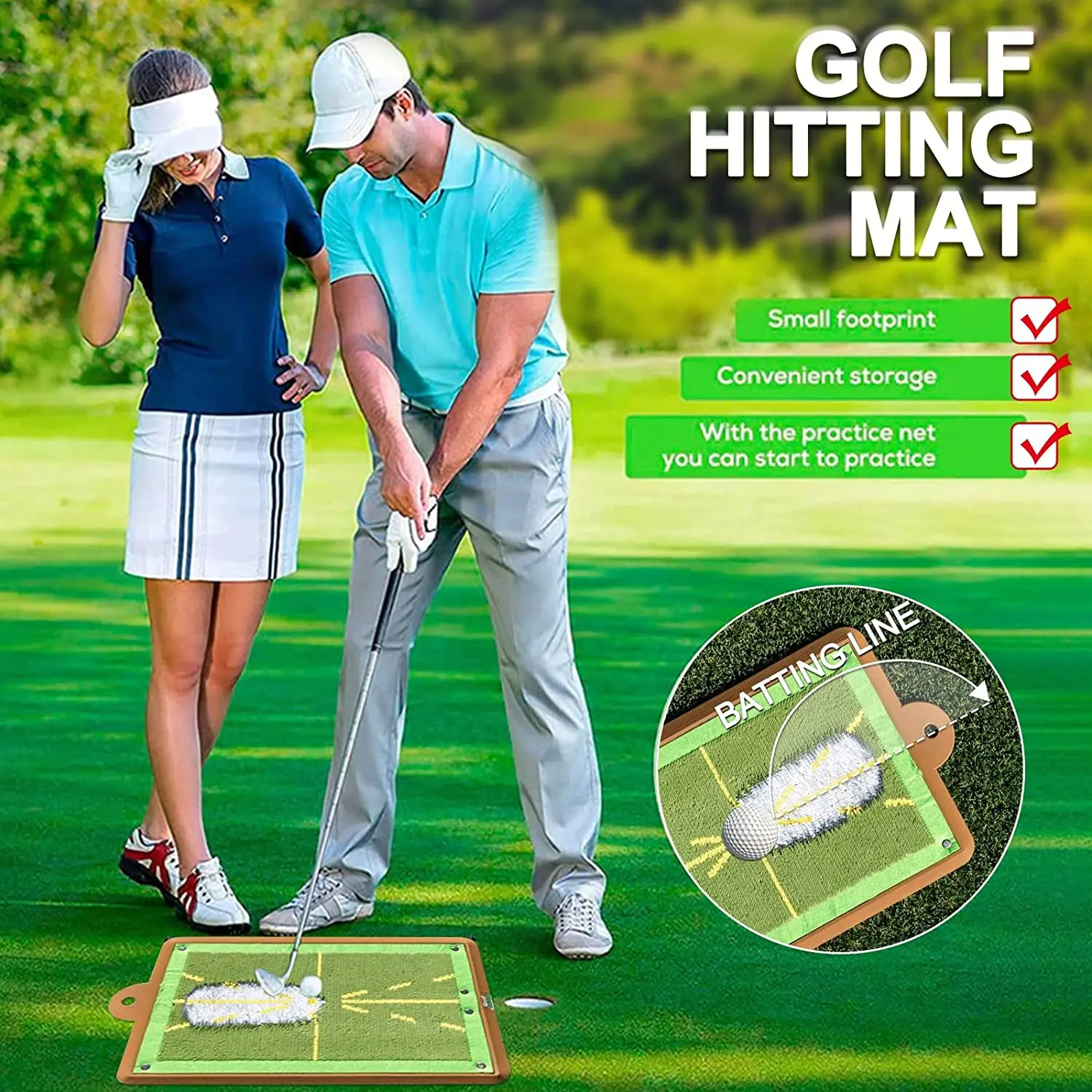 New Design Golf Training Aids Nonslip Mini Swing Detection Batting