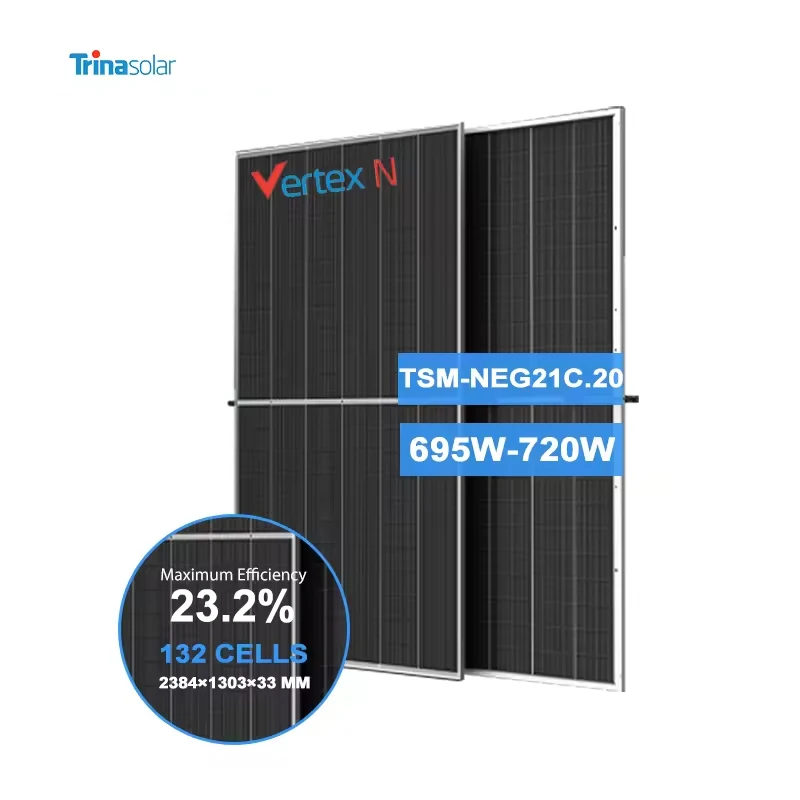 Trina Solar 695W to 720W Bifacial PV Module - Dual Glass