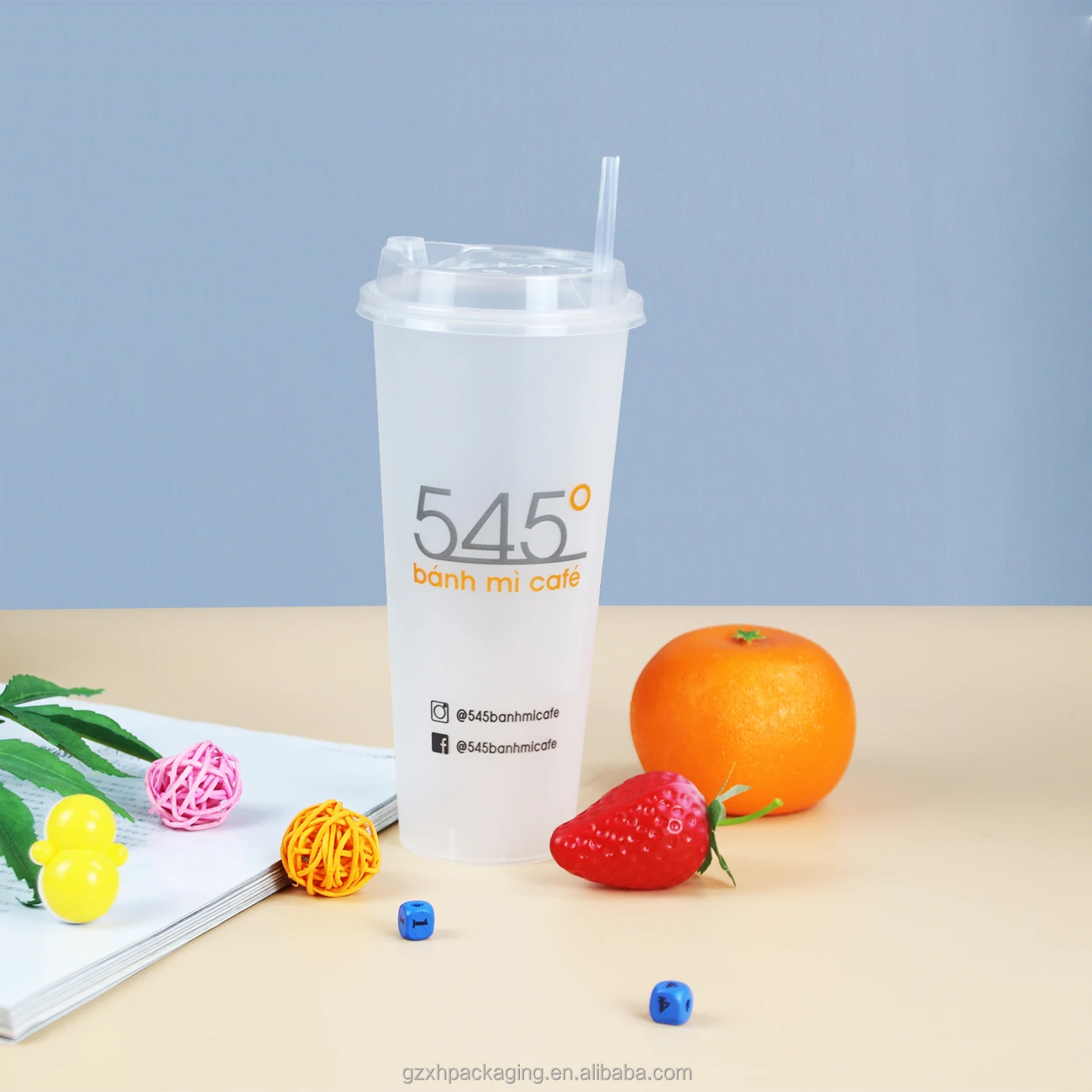 Custom Design PP Plastic Cup Disposable Boba Bubble Mike Tea Drink Cup ...