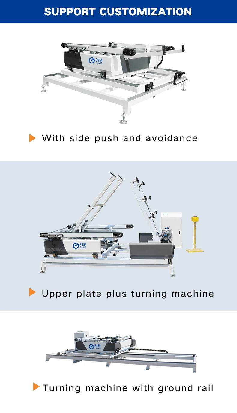 efficient turnover machine for furniture fabrication integrated with labbling machine