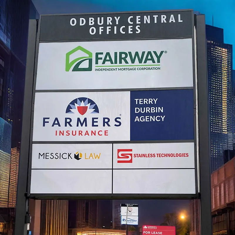 Customized Size Roadside Led Light Sign Logo Outdoor and Led Channel Letters Pylon Signage for Events and Companies