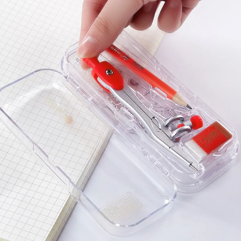 Набор металлических компасов профессиональный Компас для рисования с карандашом Школьный набор геометрическим рисунком осмотра 7 шт.