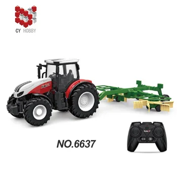 No.6637  hot selling RC farm trucks  1/24 2.4G 6CH Mini Remote control Farm tractor supply Toys for kids
