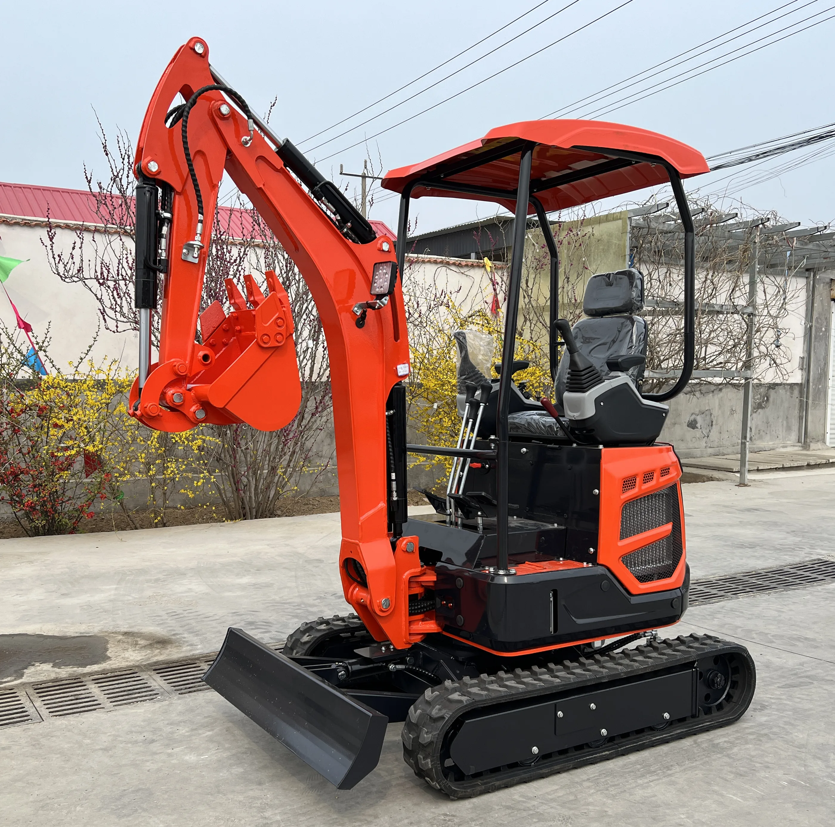 FREE SHIPPING China New Blue Mini Excavatorミニ掘りショベル1