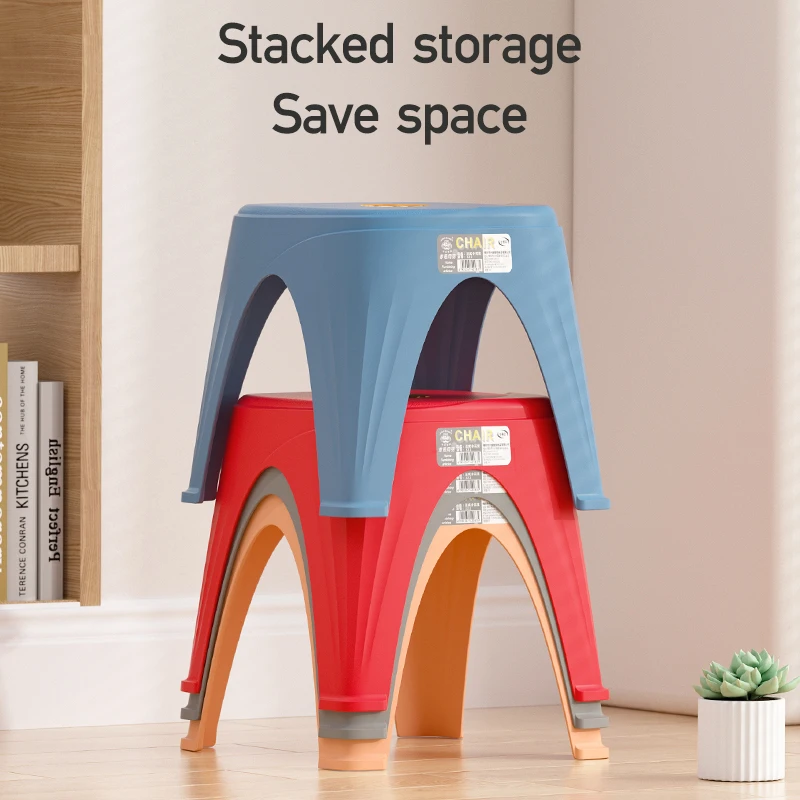 Xingsheng Affordable, Durable, Sturdy, Square, Stackable Colored Plastic Stools With Gold-plated Edges of Flowers