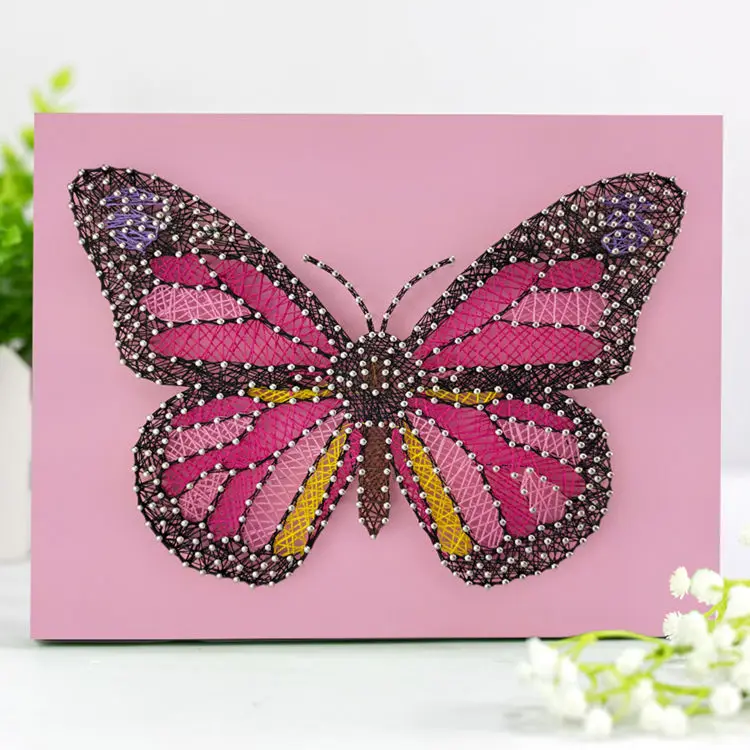 Purple Butterfly String Art Kit