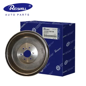 REXWELL High Quality Rear Brake Drums 43206-EB70B for NISSAN Pickup NAVARA NP300 D40 Truck Brake Drum 43206EB70B