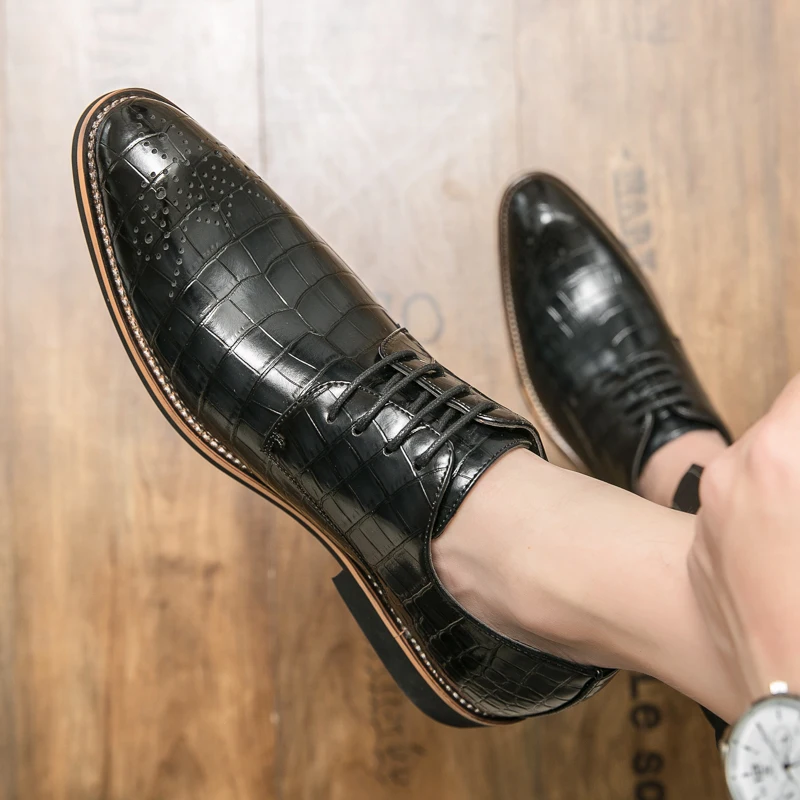 Gnome-chaussures en cuir pour hommes, chaussures de mariage de