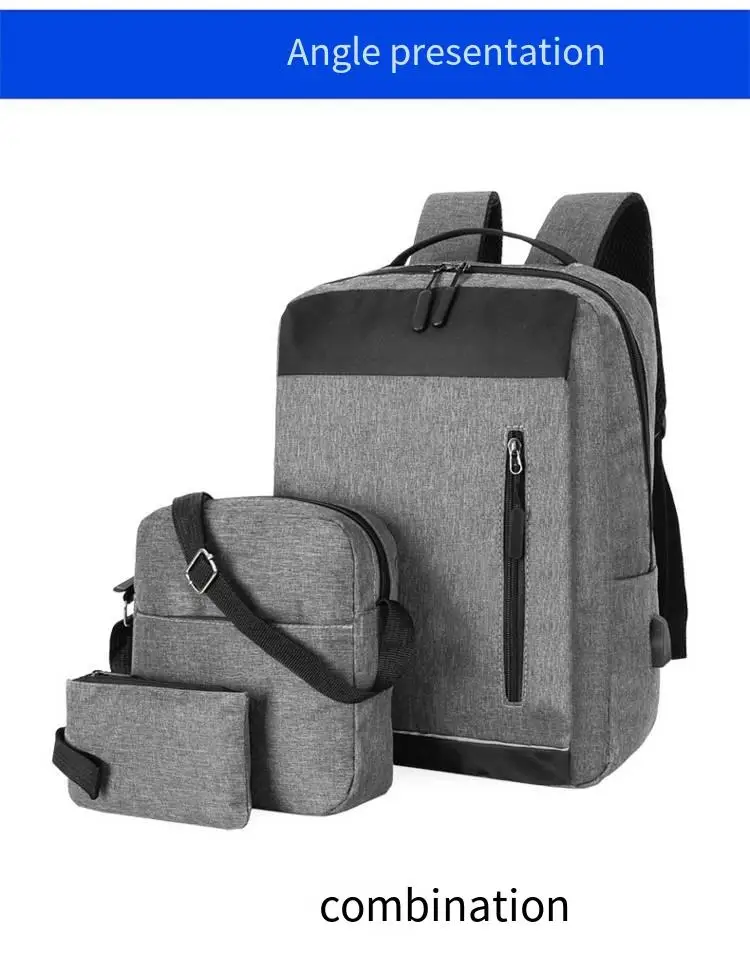 ODM/OBM Customized LOGO Fashionable and Durable School Bags 3-Piece Set Laptop Backpack 3-Piece Set laptop backpacks