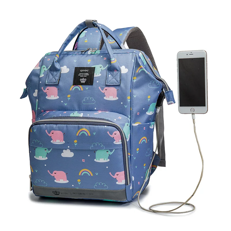 elephant backpack diaper bolsa