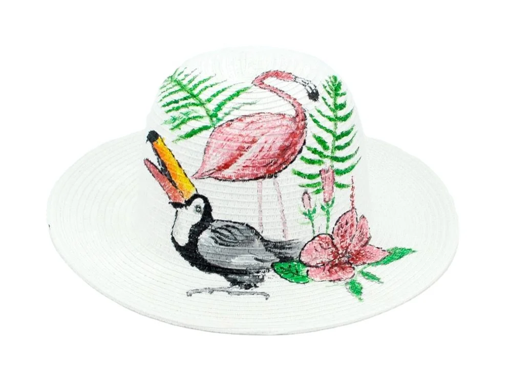 Hand Drawing Different Jester Hat Pattern Mini Sambrero Girls Hat